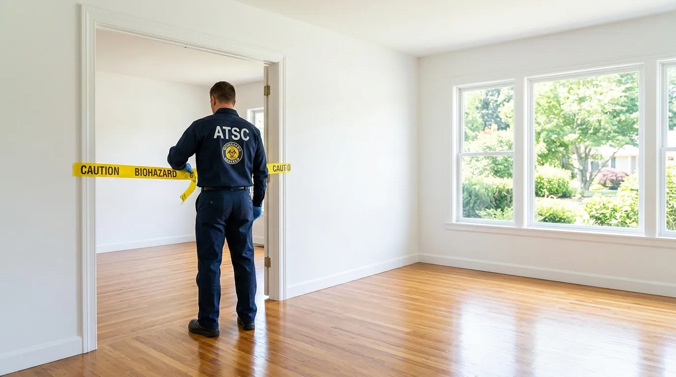 Certified biohazard cleanup crew performing Decomposition Cleanup in Morris Plains